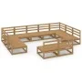 11-teiliges Gartensitzgruppen-Set aus massivem Kiefernholz von , Gartensets - Ref: Foro24-3076172, Preis: 759,99 €, Rabatt: %