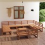 Juego de muebles de jardín 12 piezas madera maciza de pino by , Garden sets - Ref: Foro24-3076217, Price: 822,39 €, Discount: %