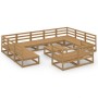 12-teiliges Gartensitzgruppen-Set aus massivem Kiefernholz von , Gartensets - Ref: Foro24-3076217, Preis: 822,39 €, Rabatt: %