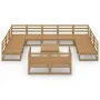 Juego de muebles de jardín 12 piezas madera maciza de pino de , Conjuntos de jardín - Ref: Foro24-3076217, Precio: 811,66 €, ...