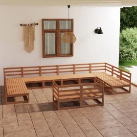 12-teiliges Gartensitzgruppen-Set aus massivem Kiefernholz von , Gartensets - Ref: Foro24-3076222, Preis: 807,55 €, Rabatt: %