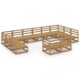 12-teiliges Gartensitzgruppen-Set aus massivem Kiefernholz von , Gartensets - Ref: Foro24-3076222, Preis: 818,11 €, Rabatt: %
