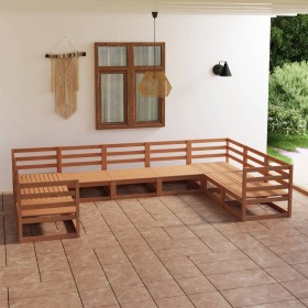 9-teiliges Gartensitzgruppen-Set aus massivem Kiefernholz. von , Gartensets - Ref: Foro24-3076262, Preis: 614,58 €, Rabatt: %