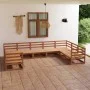9-teiliges Gartensitzgruppen-Set aus massivem Kiefernholz. von , Gartensets - Ref: Foro24-3076262, Preis: 606,52 €, Rabatt: %
