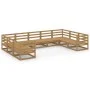 9-teiliges Gartensitzgruppen-Set aus massivem Kiefernholz. von , Gartensets - Ref: Foro24-3076262, Preis: 606,52 €, Rabatt: %