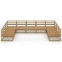 9-teiliges Gartensitzgruppen-Set aus massivem Kiefernholz. von , Gartensets - Ref: Foro24-3076262, Preis: 606,52 €, Rabatt: %
