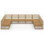 Juego de muebles de jardín 9 piezas madera maciza de pino by , Garden sets - Ref: Foro24-3076262, Price: 606,17 €, Discount: %