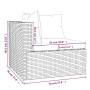 Set muebles de jardín 5 piezas y cojines ratán sintético marrón