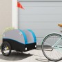 Remolque para bicicleta hierro negro y azul 45 kg by , Bicycle trailers - Ref: Foro24-94128, Price: 74,12 €, Discount: %