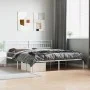 Estructura de cama de metal con cabecero blanco 183x213 cm de , Camas y somieres - Ref: Foro24-373745, Precio: 100,44 €, Desc...