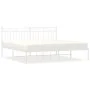 Estructura de cama de metal con cabecero blanco 183x213 cm de , Camas y somieres - Ref: Foro24-373745, Precio: 100,44 €, Desc...