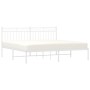 Metallbettgestell mit weißem Kopfteil 183x213 cm von , Betten und Lattenroste - Ref: Foro24-373745, Preis: 101,87 €, Rabatt: %