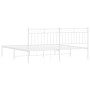 Metallbettgestell mit weißem Kopfteil 183x213 cm von , Betten und Lattenroste - Ref: Foro24-373745, Preis: 101,87 €, Rabatt: %