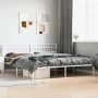 Bettgestell aus weißem Metall mit Kopfteil 200x200 cm von , Betten und Lattenroste - Ref: Foro24-373747, Preis: 109,46 €, Rab...