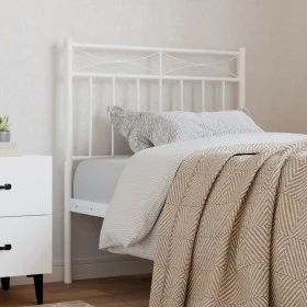 White metal headboard 75 cm by , Headboards and footboards - Ref: Foro24-373766, Price: 21,16 €, Discount: %