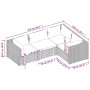 Set de muebles de jardín 4 pzas y cojines ratán sintético negro
