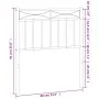Cabecero de metal blanco 75 cm de , Cabeceros y pies de cama - Ref: Foro24-373766, Precio: 21,16 €, Descuento: %