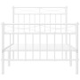 Metallbettgestell mit Kopf- und Fußteil weiß 90x200 cm von , Betten und Lattenroste - Ref: Foro24-373751, Preis: 93,88 €, Rab...
