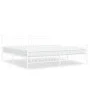 Metal bed frame with headboard and footboard white 193x203 cm by , Beds and slatted bases - Ref: Foro24-373764, Price: 122,78...
