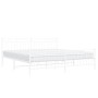 Metallbettgestell mit Kopf- und Fußteil weiß 193x203 cm von , Betten und Lattenroste - Ref: Foro24-373764, Preis: 124,64 €, R...