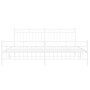 Metallbettgestell mit Kopf- und Fußteil weiß 193x203 cm von , Betten und Lattenroste - Ref: Foro24-373764, Preis: 124,64 €, R...