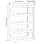 Botellero para 20 botellas madera maciza de pino gris by , Wine racks - Ref: Foro24-373379, Price: 28,33 €, Discount: %