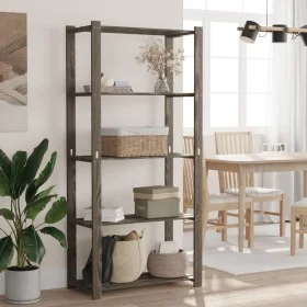 Regal aus massiver Kiefer in Grau mit 5 Ebenen, 80x38x170 cm. von , Industrieregale - Ref: Foro24-373385, Preis: 59,79 €, Rab...