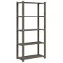 Regal aus massiver Kiefer in Grau mit 5 Ebenen, 80x38x170 cm. von , Industrieregale - Ref: Foro24-373385, Preis: 59,79 €, Rab...