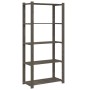 Regal aus massiver Kiefer in Grau mit 5 Ebenen, 80x38x170 cm. von , Industrieregale - Ref: Foro24-373385, Preis: 60,78 €, Rab...