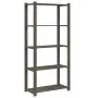 Regal aus massiver Kiefer in Grau mit 5 Ebenen, 80x38x170 cm. von , Industrieregale - Ref: Foro24-373385, Preis: 59,79 €, Rab...