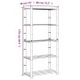 Regal aus massiver Kiefer in Grau mit 5 Ebenen, 80x38x170 cm. von , Industrieregale - Ref: Foro24-373385, Preis: 60,78 €, Rab...