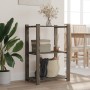 Estantería de 3 niveles madera maciza pino gris 60x38x90 cm by , Industrial shelving - Ref: Foro24-373387, Price: 44,58 €, Di...