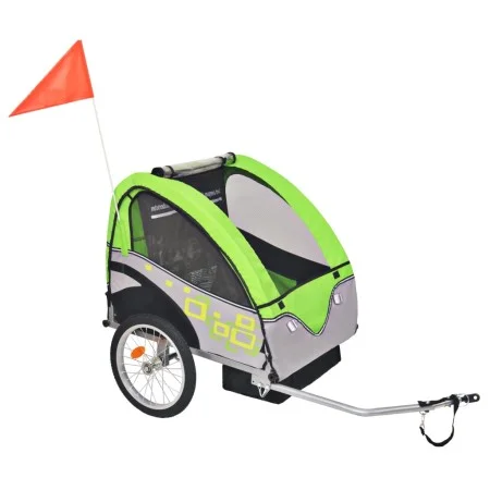 Gray and green bicycle trailer 30 kg by vidaXL, Bicycle trailers - Ref: Foro24-91374, Price: 168,20 €, Discount: %