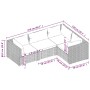 Set de muebles de jardín 4 pzas y cojines ratán sintético negro