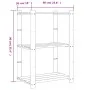 Regal aus massiver Kiefer in Grau, 3 Ebenen, 60x38x90 cm. von , Industrieregale - Ref: Foro24-373387, Preis: 43,84 €, Rabatt: %