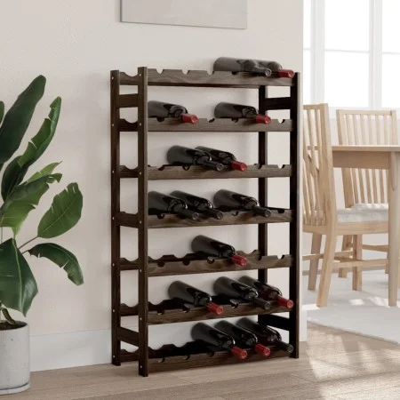 Botellero para 42 botellas madera maciza de pino negro by , Wine racks - Ref: Foro24-373403, Price: 49,62 €, Discount: %