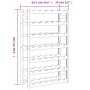 Botellero para 42 botellas madera maciza de pino negro by , Wine racks - Ref: Foro24-373403, Price: 42,42 €, Discount: %