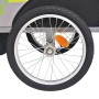 Grauer und grüner Fahrradanhänger 30 kg von vidaXL, Fahrradanhänger - Ref: Foro24-91374, Preis: 174,59 €, Rabatt: %