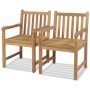 Gartenstühle 2 Einheiten aus massivem Teakholz von vidaXL, Gartenstühle - Ref: Foro24-43250, Preis: 308,15 €, Rabatt: %
