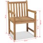Gartenstühle 2 Einheiten aus massivem Teakholz von vidaXL, Gartenstühle - Ref: Foro24-43250, Preis: 308,15 €, Rabatt: %