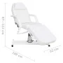Camilla de masaje blanca 180x62x(87-112) cm de , Mesas de masaje - Ref: Foro24-110264, Precio: 460,38 €, Descuento: %