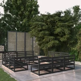 Gartenmöbel-Set 13-teilig aus schwarzem Kiefernholz von , Gartensets - Ref: Foro24-3075283, Preis: 867,85 €, Rabatt: %