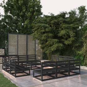 Gartenmöbel-Set 13-teilig aus schwarzem Kiefernholz von , Gartensets - Ref: Foro24-3075283, Preis: 879,69 €, Rabatt: %
