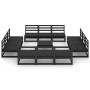 Garden furniture set 13 pieces black wood pine wood by , Garden sets - Ref: Foro24-3075283, Price: 879,69 €, Discount: %