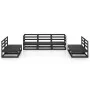 Garden furniture set 7 pieces black solid pine wood by , Garden sets - Ref: Foro24-3075423, Price: 493,46 €, Discount: %
