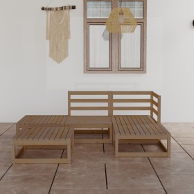 Garden furniture 5 pieces honey brown solid pine wood by , Garden sets - Ref: Foro24-3075482, Price: 353,04 €, Discount: %