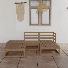 Garden furniture 5 pieces honey brown solid pine wood by , Garden sets - Ref: Foro24-3075482, Price: 347,89 €, Discount: %