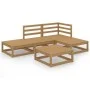 Garden furniture 5 pieces honey brown solid pine wood by , Garden sets - Ref: Foro24-3075482, Price: 347,85 €, Discount: %