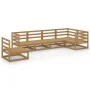 Garden furniture 6 pieces honey brown solid pine wood by , Garden sets - Ref: Foro24-3075587, Price: 386,33 €, Discount: %