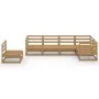 Garden furniture 6 pieces honey brown solid pine wood by , Garden sets - Ref: Foro24-3075587, Price: 386,33 €, Discount: %